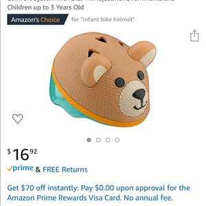 Baby/toddler bear helmet